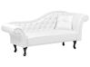 Right Hand Faux Leather Chaise Lounge White LATTES_697377