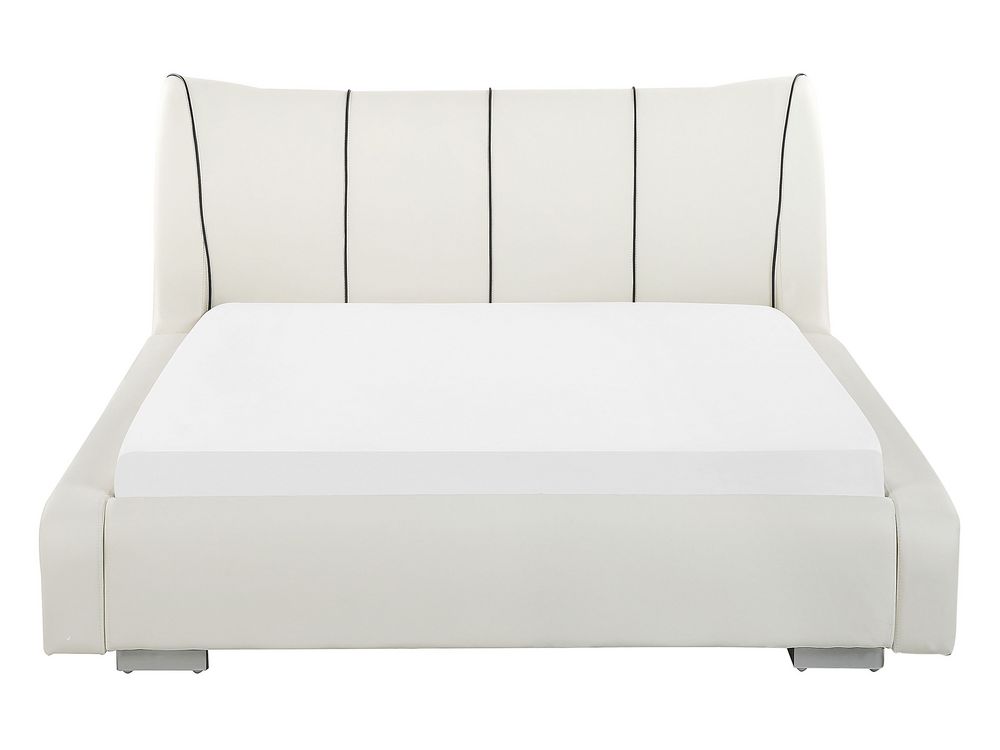 Wasserbett Leder Weiss 140 X 200 Cm Mit Led Beleuchtung Bunt Nantes Beliani Ch en.casa holzbett 140x200cm mit matratze bett doppelbett kiefer jugendbett weiß. beliani