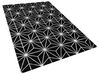 Teppich schwarz / silber 160 x 230 cm geometrisches Muster Kurzflor SIBEL_762611
