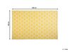 Outdoor Teppich gelb 140 x 200 cm marokkanisches Muster zweiseitig Kurzflor AKSU_733418