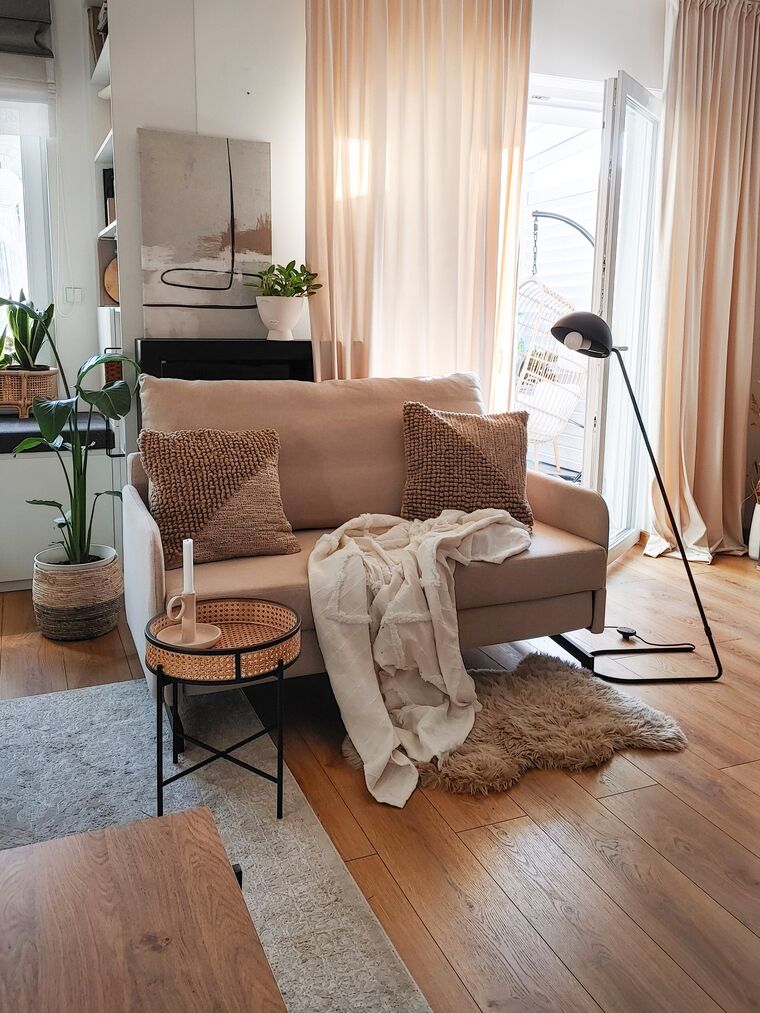 Fabric Sofa Bed Pink BELFAST Beliani.co.uk