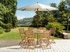 Gartenmöbel Set mit Sonnenschirm (12 Optionen) Akazienholz hellbraun 6-Sitzer TOLVE_877711