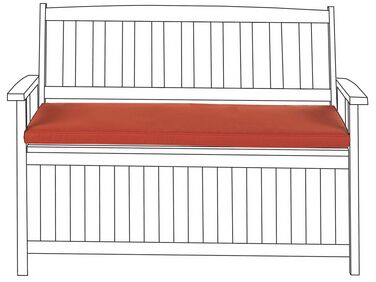 Poduszka na ławkę ogrodową 45 x 108 cm czerwona SOVANA 
