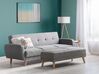 Sofá-cama com 3 lugares em tecido cinzento claro FLORLI_704156