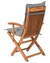 Set di 2 sedie da giardino legno d'acacia grigio MAUI_755743