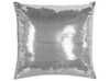 Set of 2 Sequin Cushions 45 x 45 cm Silver ASTER_770165
