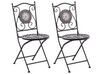 Set of 2 Metal Garden Chairs Black CARIATI_825731