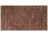 Tappeto pelle sintetica marrone 80 x 150 cm THATTA_866653