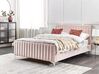 Łóżko welurowe 140 x 200 cm różowe LUNAN_803492