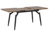 Rozkladací jedálenský stôl 140/180 x 80 cm tmavé drevo/čierna BARBOSA_786545