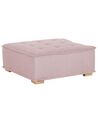 Sofá de poliéster rosa/madera clara TIBRO_810919