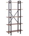 5 Tier Bookcase LED Dark Wood DARBY_897346
