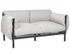 Aluminium Garden Set 2 Seater Sofa with Armchairs Light Grey ESPERIA_868699