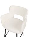 Zestaw 2 krzeseł barowych boucle biały SANILAC_912637