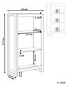 3 Tier Bookcase Light Wood with White JOHNSON_885247