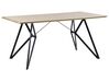 Table de salle à manger 160 x 90 cm effet bois et noir BUSCOT_790968