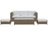 3 Seater PE Rattan Garden Sofa Set White BELLUNO_777206