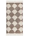 Cotton Area Rug 80 x 150 cm Brown and Beige SINOP_839723