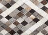 Dywan patchwork skórzany 160 x 230 cm szaro-brązowy AKDERE_751592