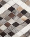 Teppich Kuhfell grau-braun 160 x 230 cm Patchwork Kurzflor AKDERE_751592