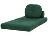 Fabric Single Sofa Bed Dark Green OLDEN_906407