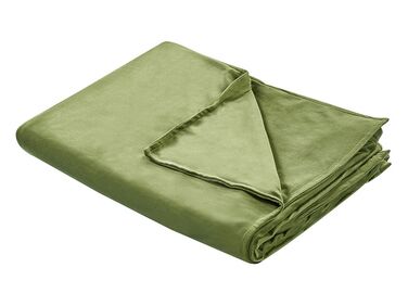 Capa de cobertor pesado em tecido verde escuro 120 x 180 cm RHEA