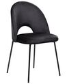 Sada 2 sametových jídelních židlí černé COVELO_859993