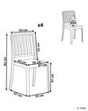 Conjunto de 4 cadeiras de jardim brancas SERSALE_820164