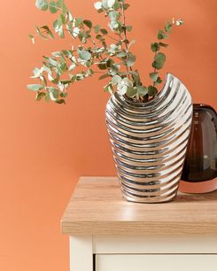 Koristemaljakko keraaminen hopea 26 cm ECETRA