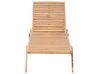 Wooden Reclining Sun Lounger with Cushion Grey CESANA_746511