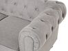 Ensemble canapé et fauteuil en tissu gris clair 4 places CHESTERFIELD_797126