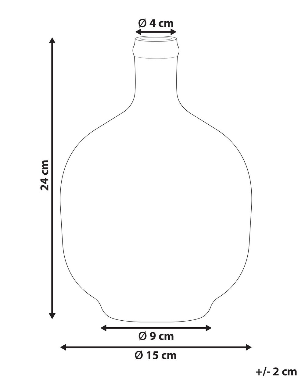 Vaso da fiori vetro verde 24 cm PARATHA 