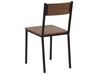 Matgrupp av bord och 4 stolar mörkbrun/svart HAMRY_785858