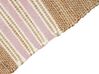 Jute Area Rug 80 x 150 cm Beige and Pastel Pink MIRZA_847320