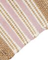 Jute Area Rug 80 x 150 cm Beige and Pastel Pink MIRZA_847320
