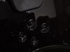 Bubbelhörnbadkar med LED-belysning 198 x 144 cm svart MARTINICA_763737