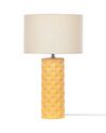 Lampada da tavolo ceramica giallo e beige 49 cm BALONNE_877488