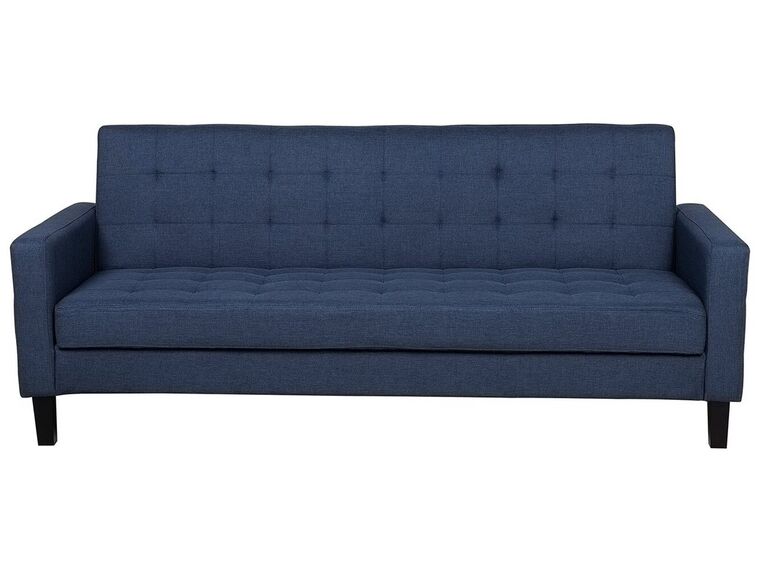 Fabric Sofa Bed Dark Blue VEHKOO_719460