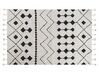 Tapis en coton blanc et noir 140 x 200 cm KHEMISSET_830849