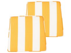 Puutarhatuolin pehmuste keltainen/valkoinen 37 x 34 cm 2 kpl TERNI