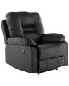 Faux Leather Manual Recliner Chair Black BERGEN_681442