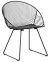 Conjunto de 2 sillas de comedor de metal negro AURORA_868117