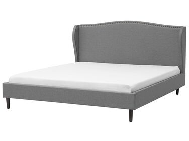 Fabric EU Super King Size Bed Grey COLMAR