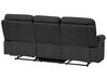 3 Seater Fabric Manual Recliner Sofa Grey BERGEN_709705