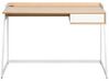 Schreibtisch weiß / heller Holzfarbton 120 x 60 cm QUITO_720417