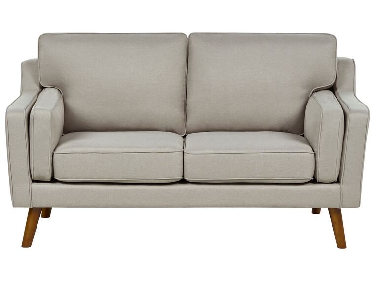 2 Seater Fabric Sofa Beige LOKKA_897608
