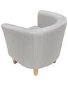 Fabric Armchair with Footstool Grey HOLDEN_702281