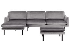 3-istuttava kulmasohva ja rahi sametti oikeak. harmaa VINTERBRO 3-istuttava kulmasohva ja rahi sametti oikeak. harmaa VINTERBRO