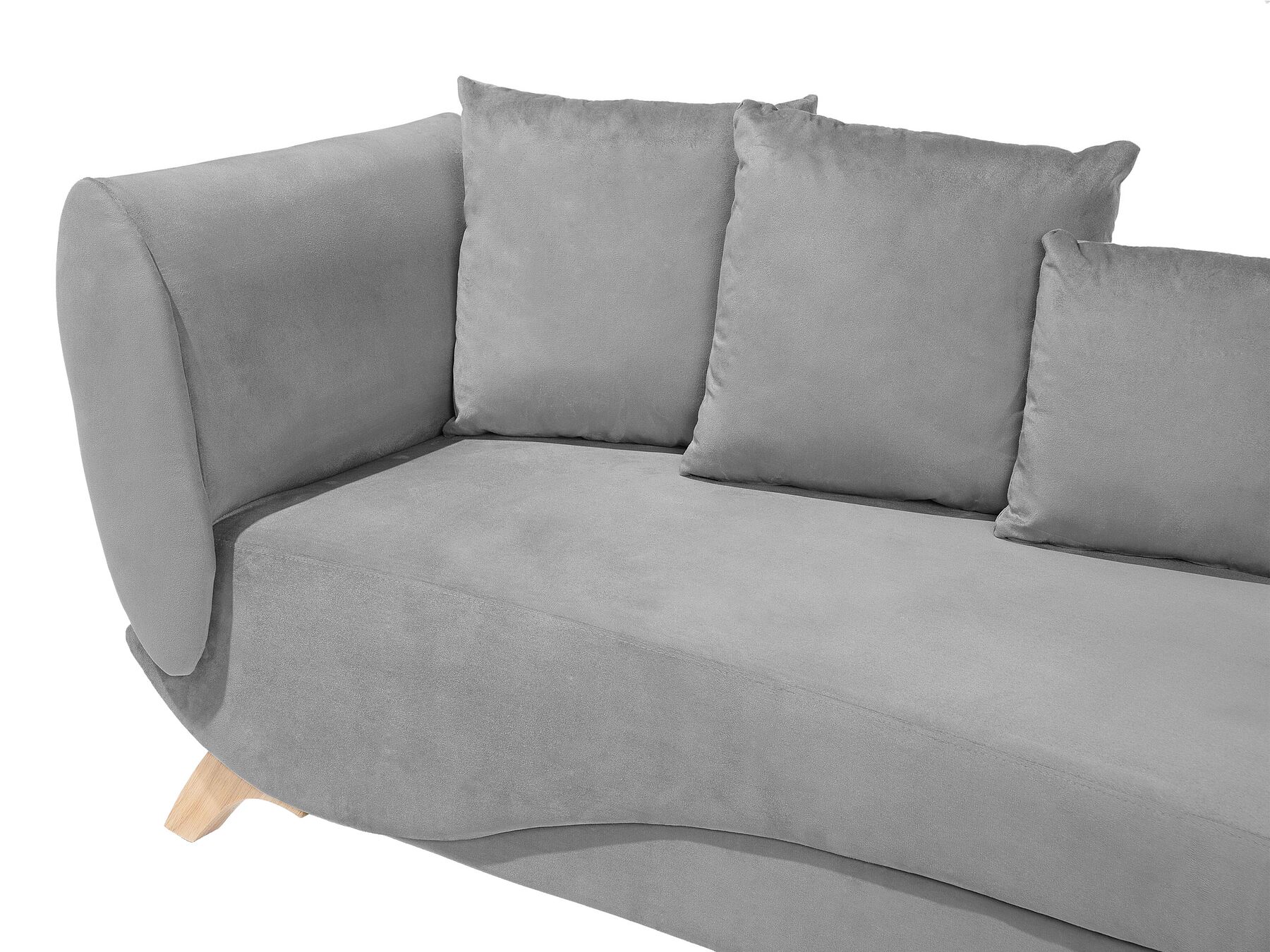 Chaiselongue hellgrau mit Bettkasten MERI | Beliani.de