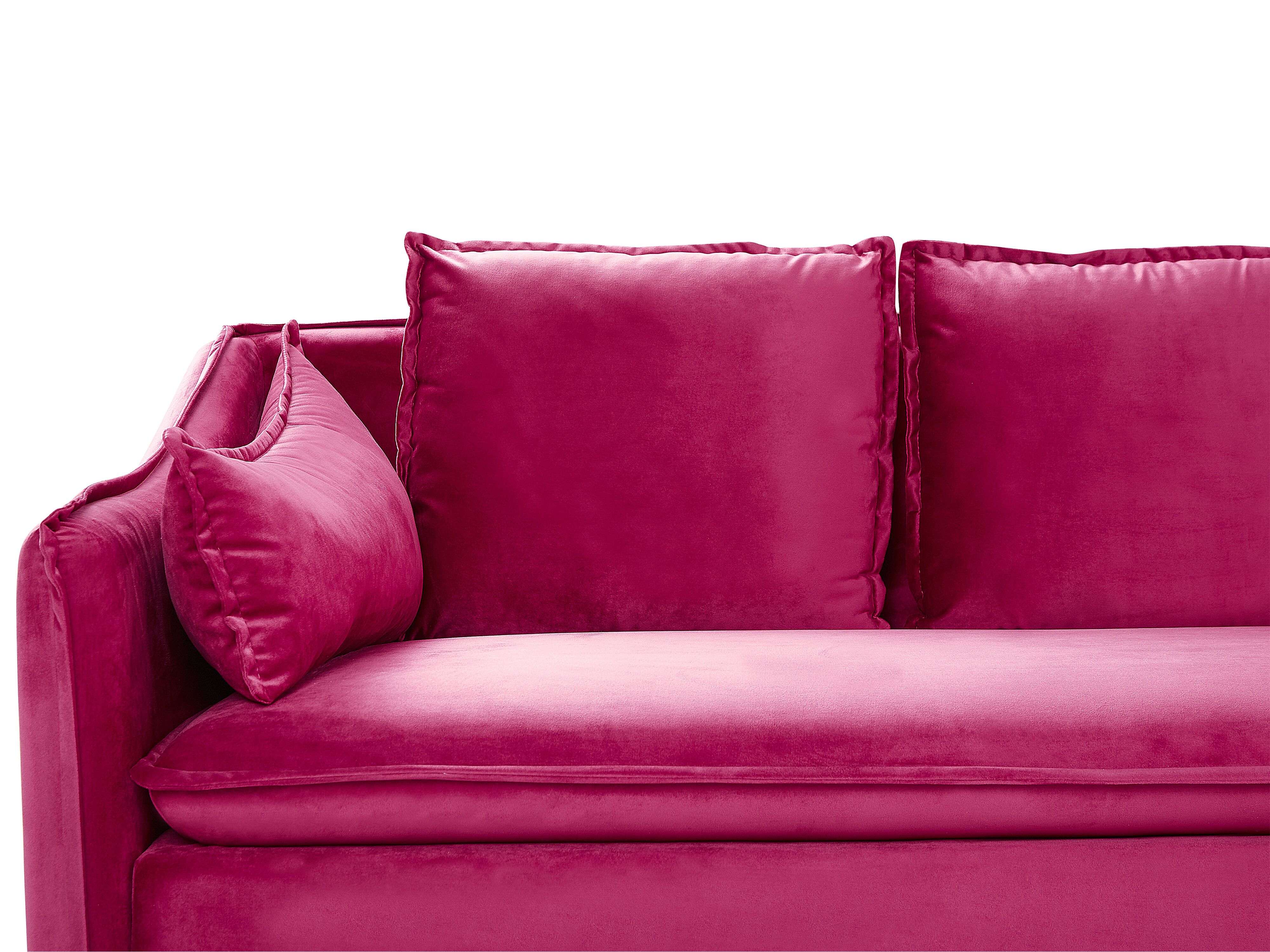 Velvet Sofa Fuchsia Pink AURE Beliani.co.uk